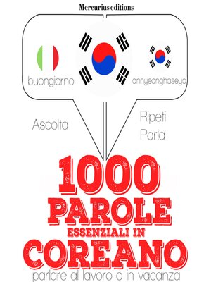 cover image of 1000 parole essenziali in Coreano